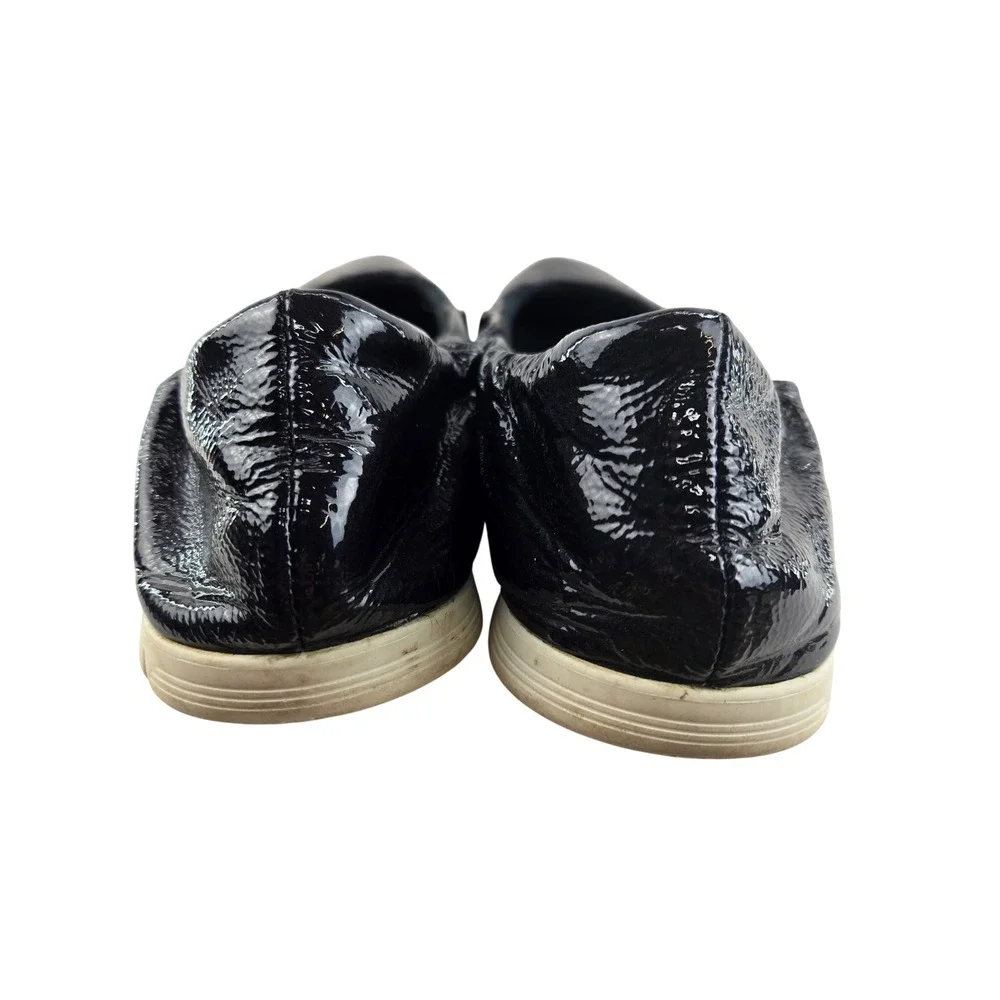 SAS Radiant Black Patent Leather Ballet Flats Womens 7.5‎ M Slip On Made in USA